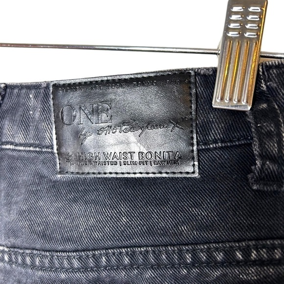 One Teaspoon Bonita High Waist Cut Off Denim Shorts - Picture 7 of 12